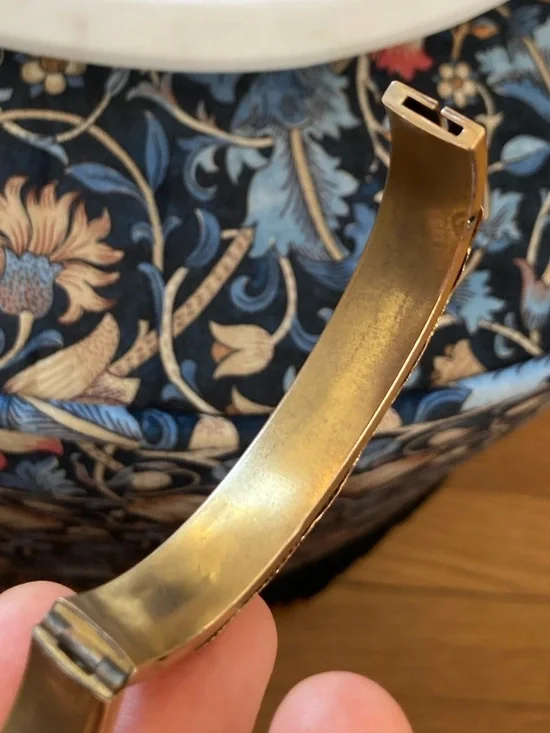 Antique Victorian Ornate Hinged Bangle Bracelet - Picture 10 of 17